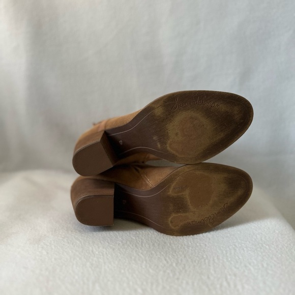 Sam Edelman Size 8 1/2M Caramel /Tan Suede Booties - Picture 16 of 16